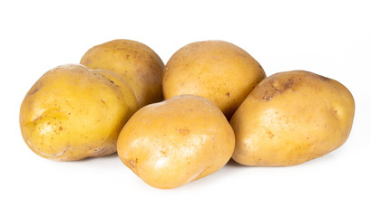 round potato isolated on white background