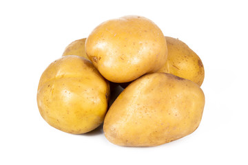 round potato isolated on white background