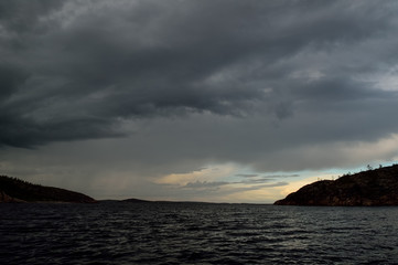 Fototapeta na wymiar stormy weather at the sea