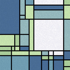 Piet Mondrian Style Computational Generative Art background illustration