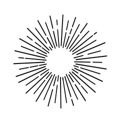 Obraz premium Sun rays hand drawn, linear drawing