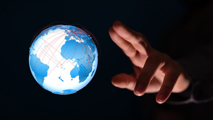 Global network and data exchanges over the world