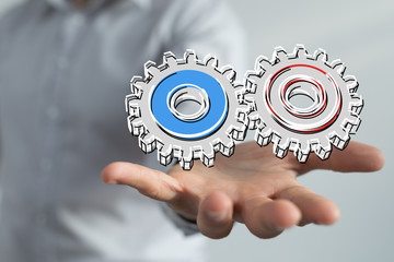 gear Technology setting concept background.