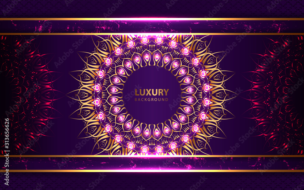 Poster purple abstract background with paper shapes overlap layers. luxury and modern concept texture with 