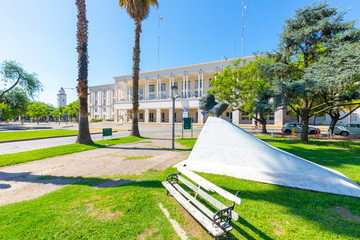 Argentina Cordoba Domingo Faustino Sarmiento monument and historic university building