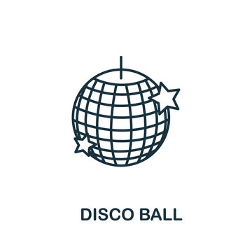 Disco Ball icon from party collection. Simple line element Disco Ball symbol for templates, web design and infographics