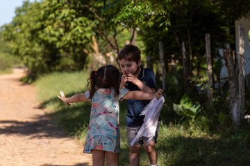 Fototapeta premium Sunday afternoon with family in the countryside