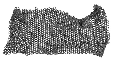 Part of a metal chain mail.