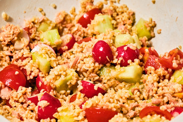 Bulgur salad in bowl