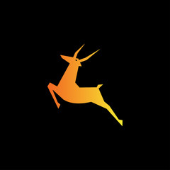 Fototapeta na wymiar Creative abstract gazelle technology logo vector