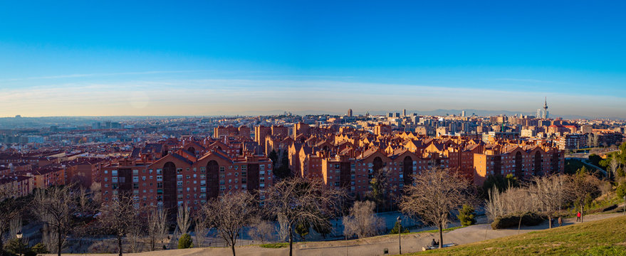 Photo with Panorama view over Madrid from Vallecas