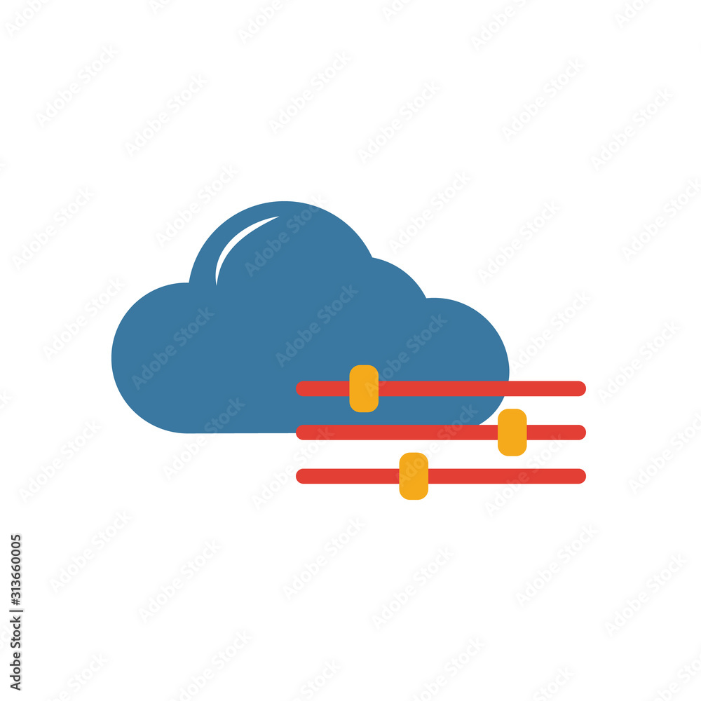 Poster cloud management icon. simple element from web development icons collection. creative cloud manageme