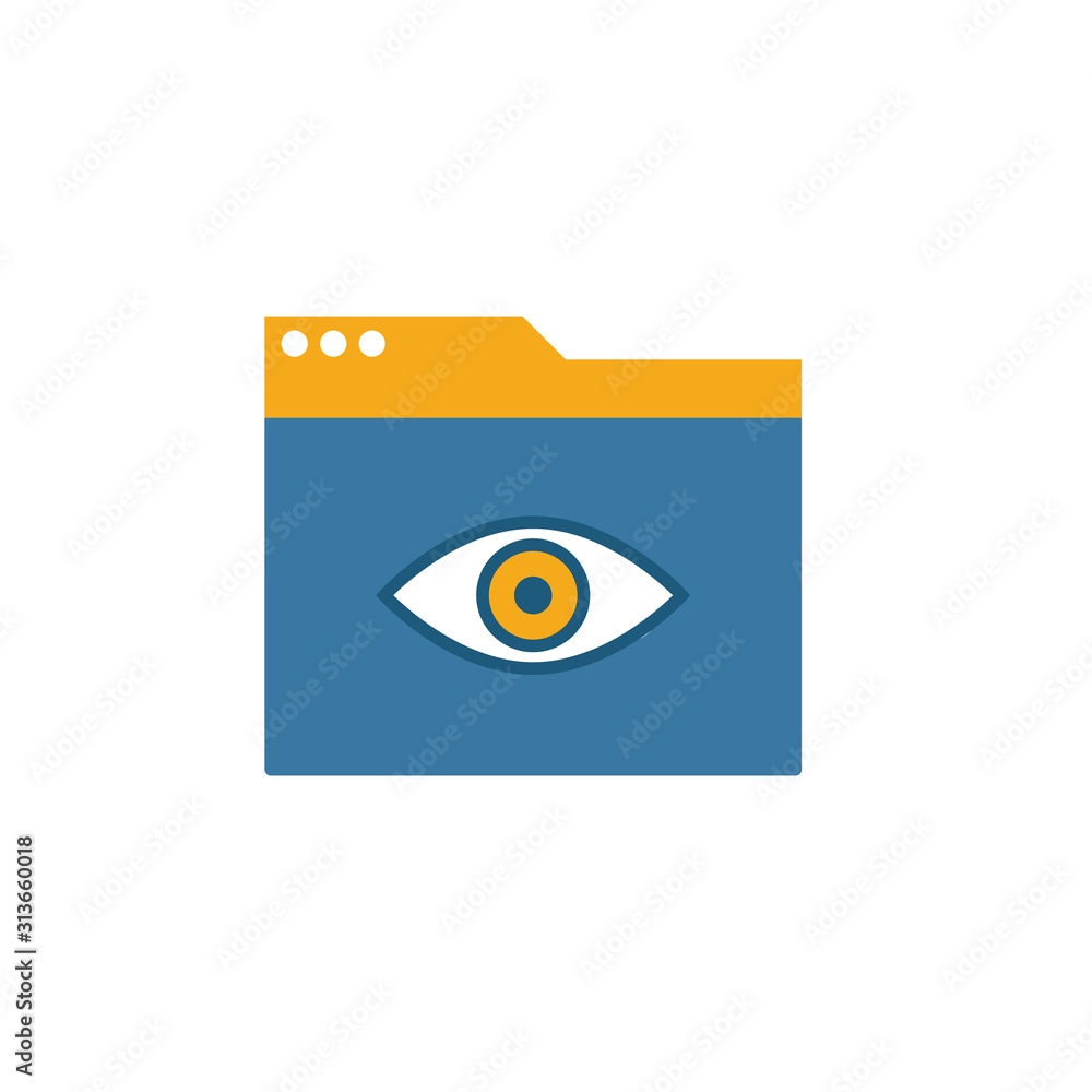 Poster online privacy icon. simple element from web development icons collection. creative online privacy i