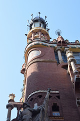 Circular Tower & Cupola on Decorative Facade of Spanish Theatre 