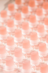 pink glass stopper for wine