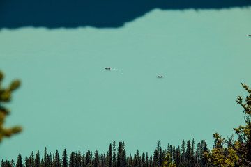Lake Louise, Alberta. The lake is fantastic and the color impressionable with canoë 