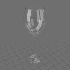 Empty wine glass