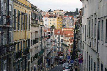 Fototapeta na wymiar colorful houses in, lissabon, portugal, vacation, city