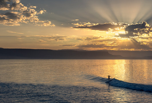 sunset baja surf