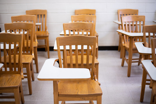 Empty School Desks