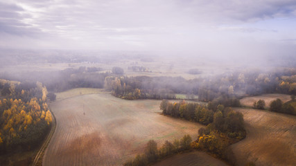 Mazury Masuria z lotu ptaka jesienią Polska  © Patryk