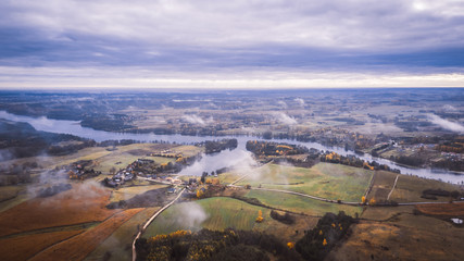 Mazury Masuria z lotu ptaka jesienią Polska  © Patryk