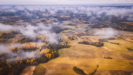 Mazury Masuria z lotu ptaka jesienią Polska  © Patryk