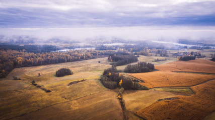 Mazury Masuria z lotu ptaka jesienią Polska  © Patryk