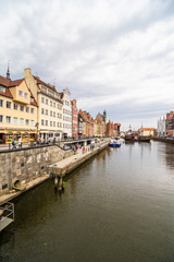 Fototapeta na wymiar Gdansk, Poland - Juny, 2019: Streets of historical center of Gdansk city, Poland