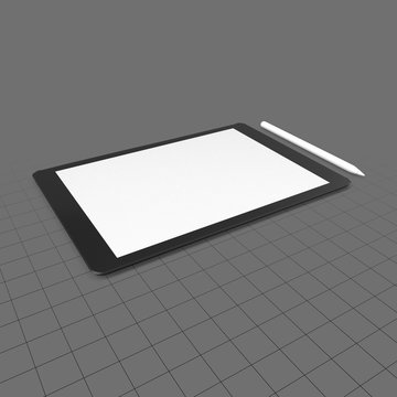 Digital tablet with stylus