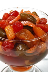 step by step of Mustard di Cremona, typical Italian sweet fruit