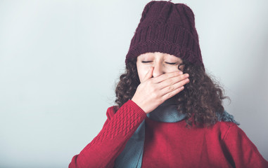 Obraz premium ill woman Flu