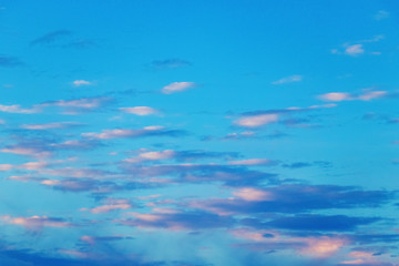 Fototapeta na wymiar Blue sky with beautiful clouds during sunset_