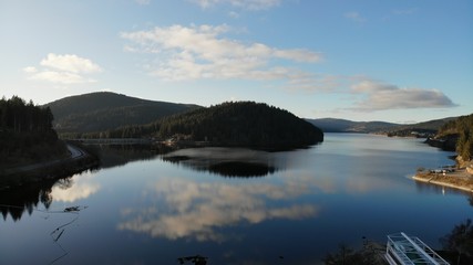 Fototapeta na wymiar Panorama of a lake