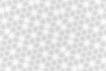 Abstract illustration with hexagonal shapes. Honeycombs.