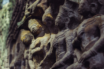 sculptures in stone in Cambodia