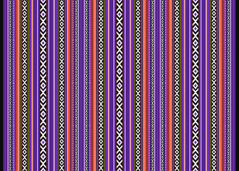 Purple Orange Highly Detailed Horizontal Traditional Handmade Sadu Rug - obrazy, fototapety, plakaty