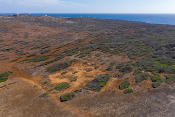 Aerial view over North coast - Curaçao/Caribbean /Dutch Antilles