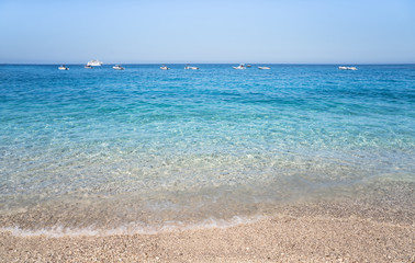 Clear azure coloured sea water, Sardinia, Italy
