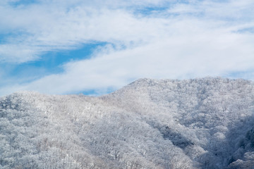 美しい赤城山　冬の山景色