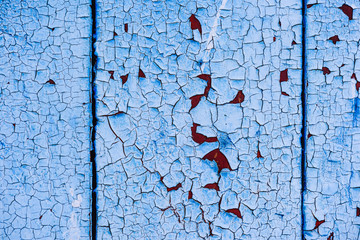 Background of blue wooden surface