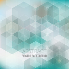 Abstract geometric background. Template brochure design. Green hexagon shape