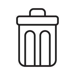 Trash icon vector in trendy style design