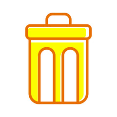 Trash icon vector in trendy style design