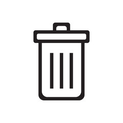 Trash icon vector in trendy style design