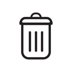 Trash icon vector in trendy style design