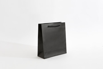 matte black paper bag vertical small