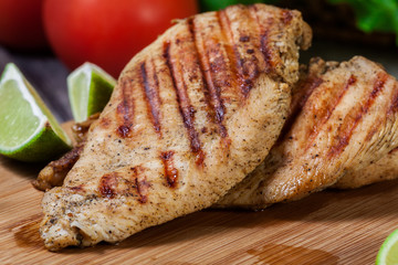 Grilled chicken breasts