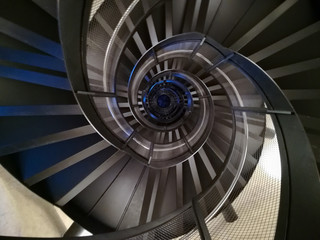 Spiral staircase bottom view