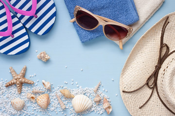 Sea  beach  background, summer and travel concept